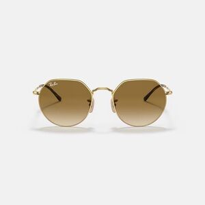 Unisex Ray-Ban Gold Frame Sunglasses with Brown Lenses